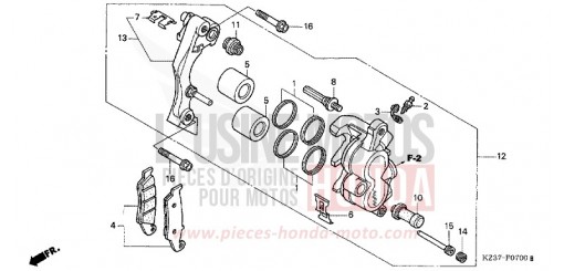 FRONT BRAKE CALIPER CR250R3 de 2003